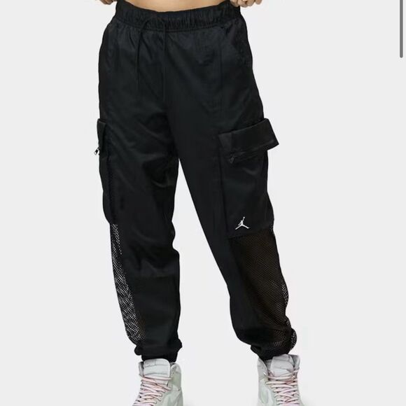Nike Jordan Essentials Utility Pants joggers Women's XL Black Mesh Sides - Picture 1 of 10